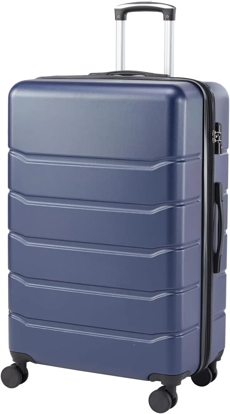 

20 Inch Expandable Carry-On Luggage, Lightweight Hard Shell ABS Suitcase with TSA Lock and Double Spinner Wheels in Blue