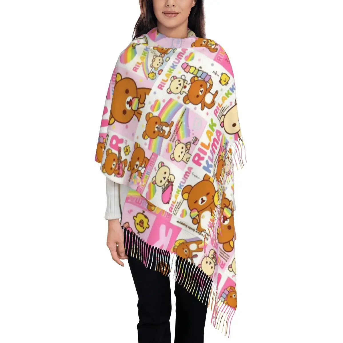 personalizado-senhora-grande-anime-rilakkuma-dos-desenhos-animados-kawaii-cachecois-feminino-inverno-grosso-quente-borla-xale-envolve-cachecol