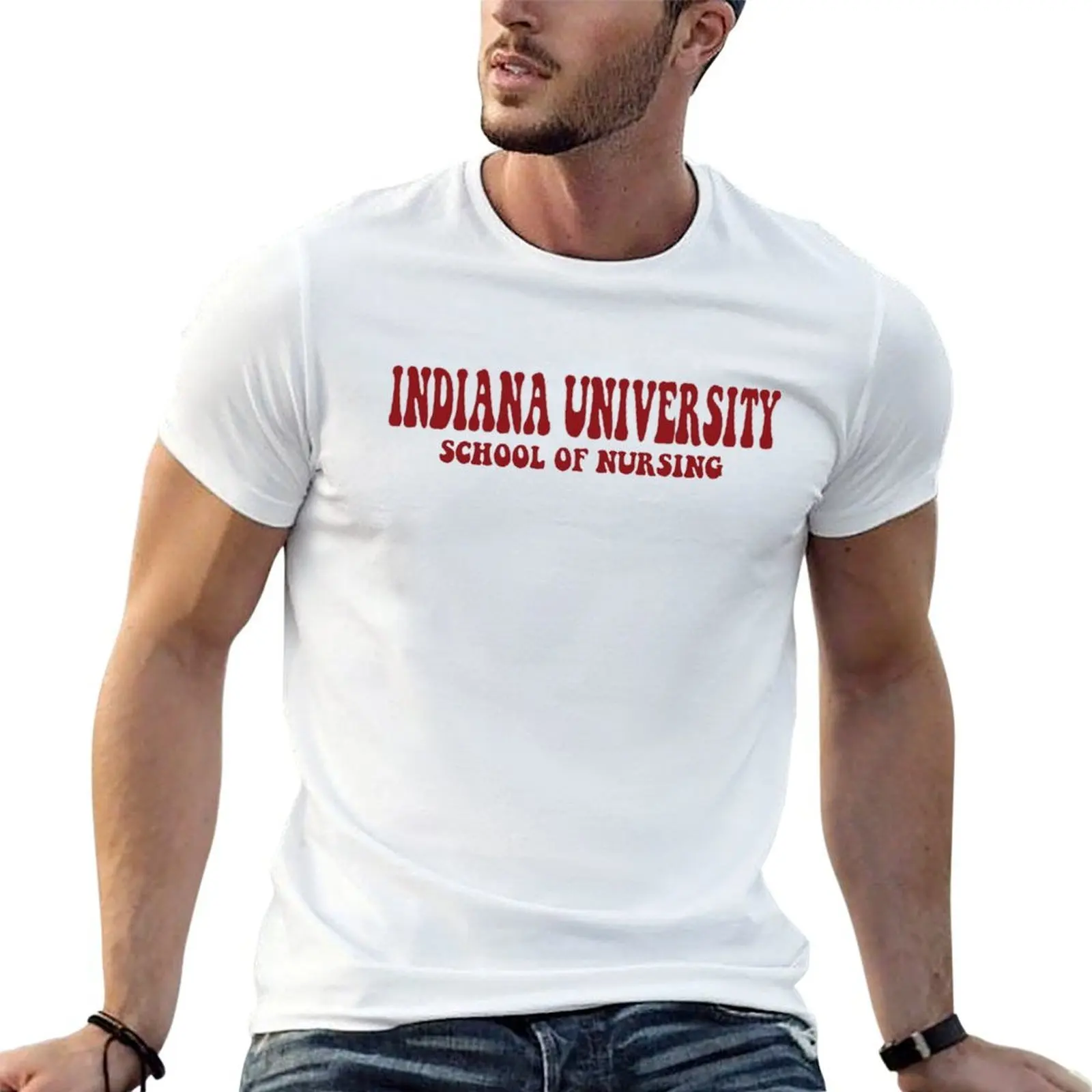 

Indiana University School of Nursing T-Shirt cotton t shirts man 100% man t shirts for men casual man graphic t shirt T-Shirt
