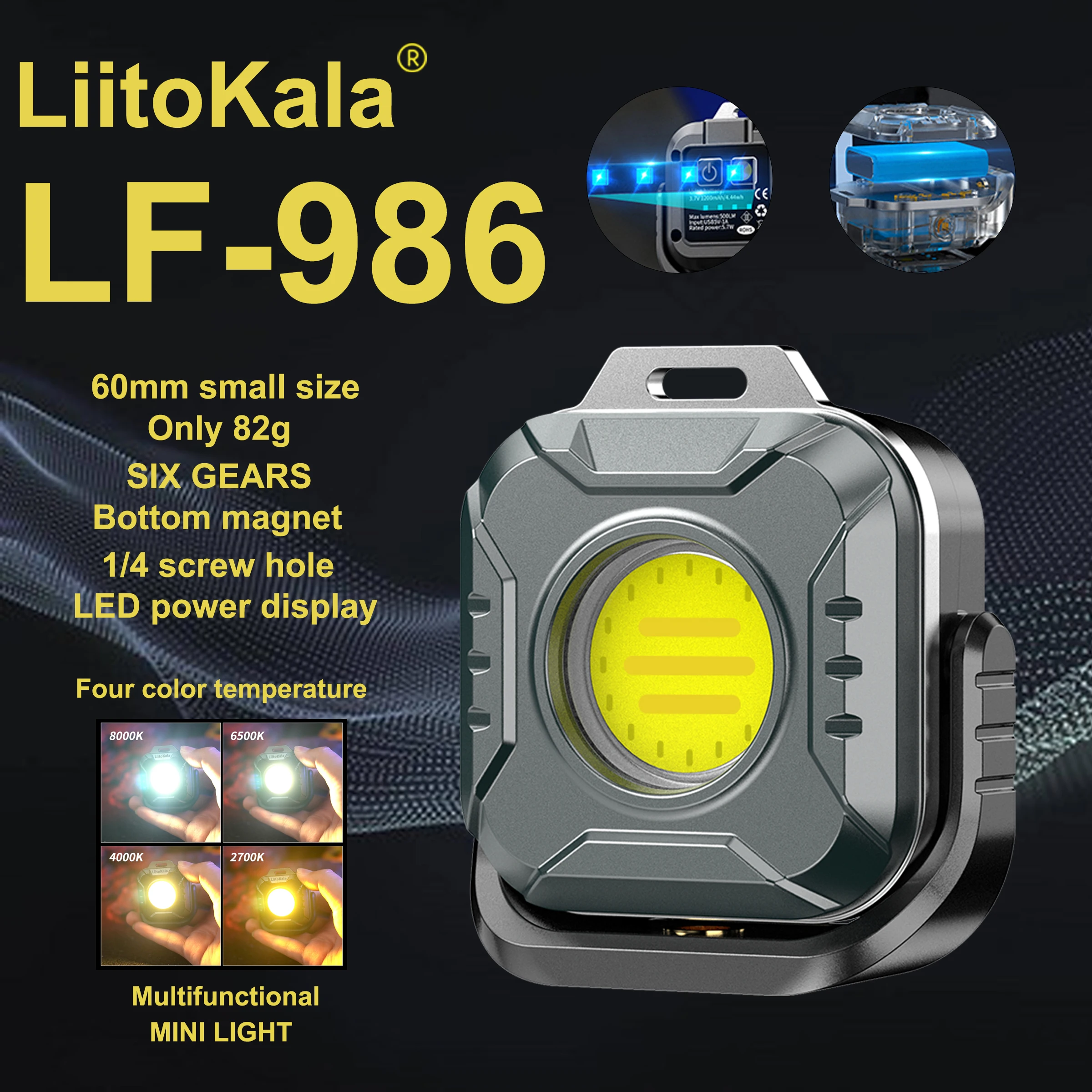 

LiitoKala LF-986 Adjustable Work Light High-Quality Lighting for Reading And Study