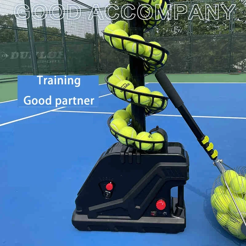 Tennis Throwing Machine Single Person with Receiving Net Swing Practice Device Multi Ball Training Dedicated Serving Machine