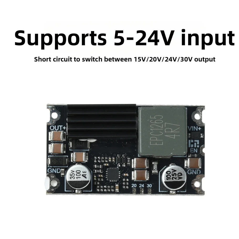 300W High Power DC to DC Boost Converter Board 5V to 24V Input Voltage Range with 15V 20V 24V 30V Selectable Output