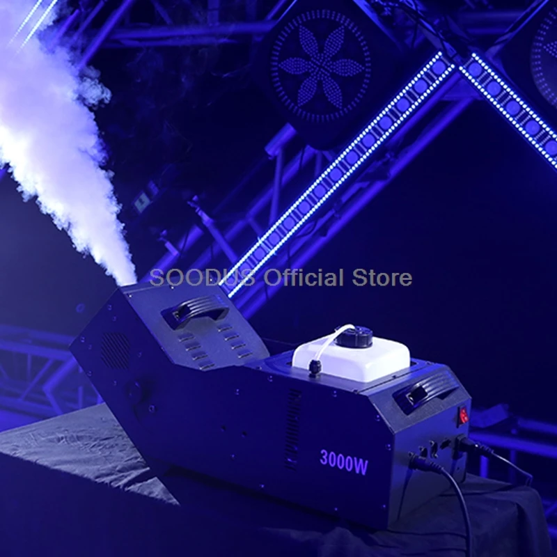 3000W Dry Fog Machine Low Smoke Machine Remote Control Regulowany dla Dj Stage KTV Disco Party Wedding DJ Stage Effect