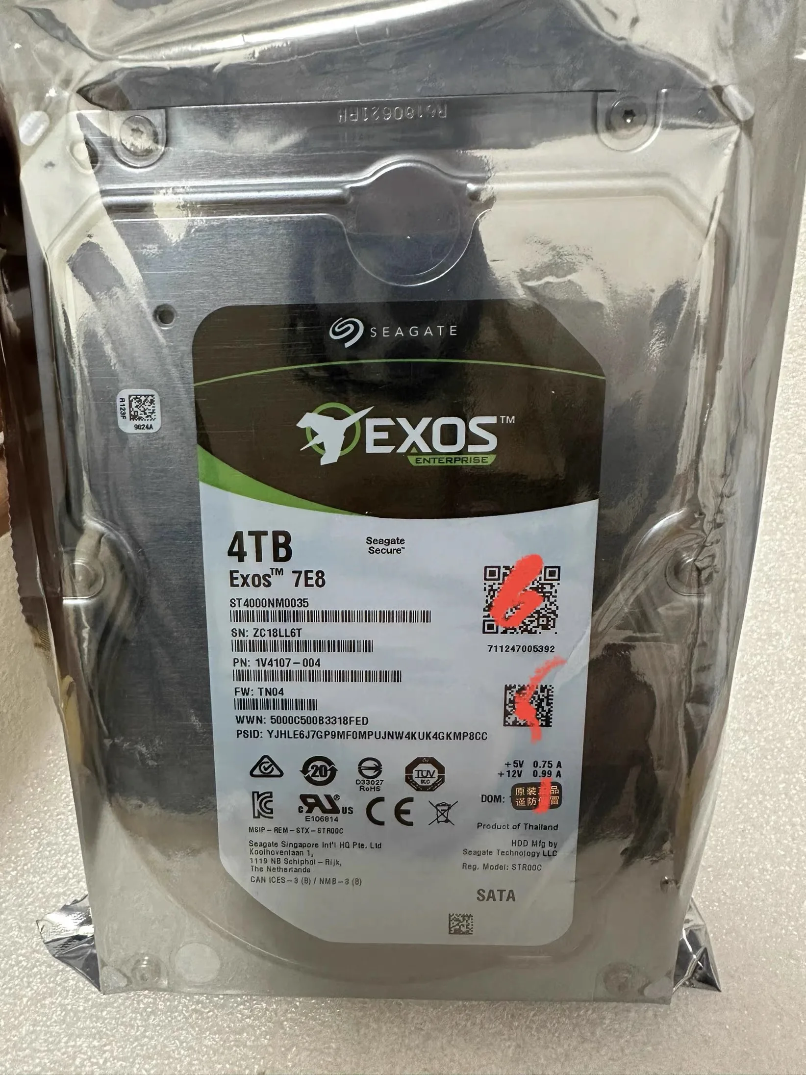 

For Seagate Enterprise Capacity ST4000NM0035 4TB 3.5" SATA Hard Drive 7200RPM 128MB NEW