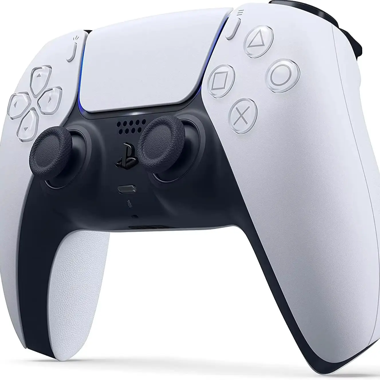 Bezprzewodowy kontroler Sony PlayStation 5 DualSense, biały, z hapticzną odezwą, adaptacyjnymi spustami, wbudowanym mikrofonem, czujnikiem ruchu, USB-C, gniazdem 3,5 mm, akumulatorem, kontroler PS5 — 2