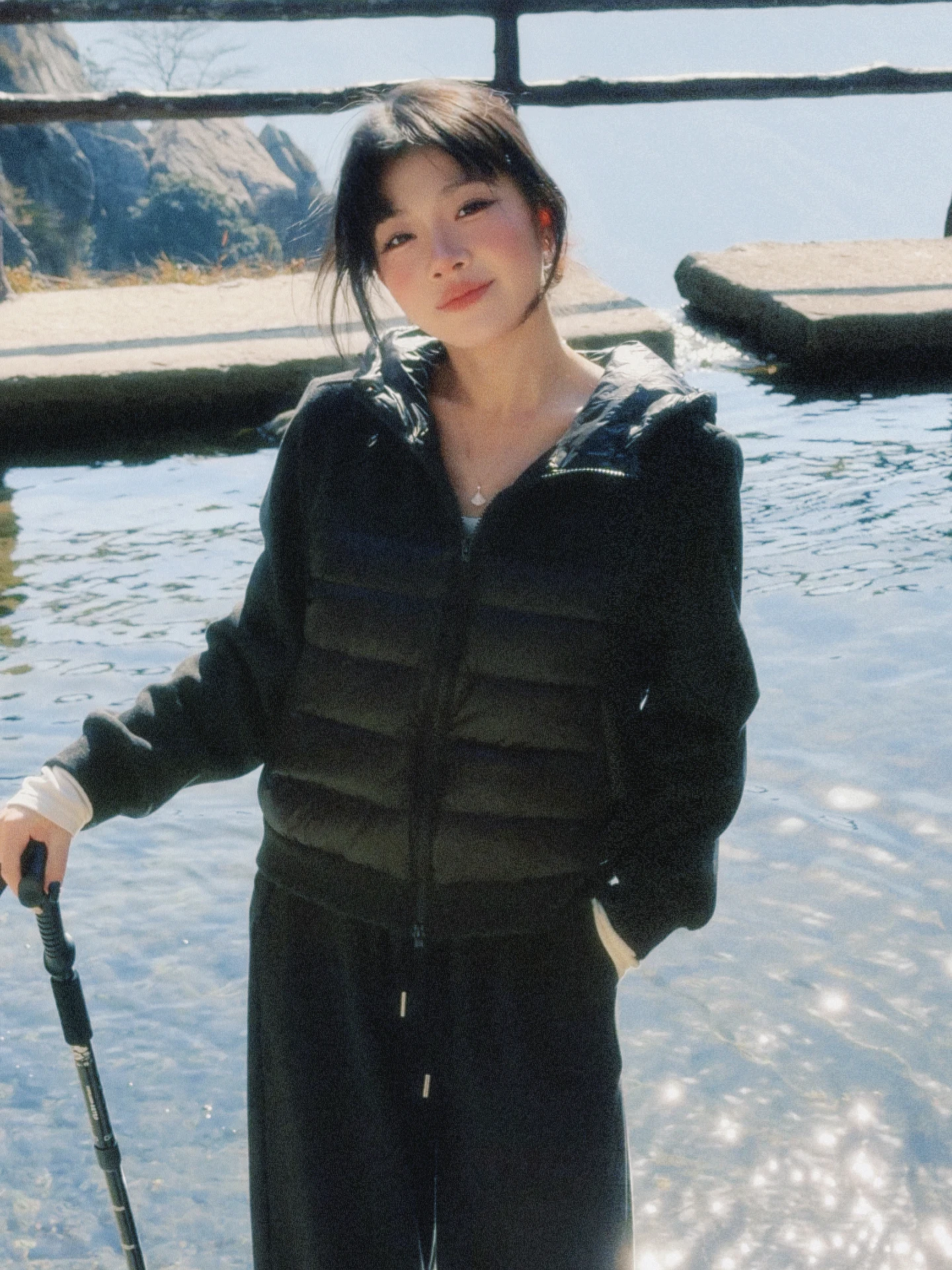 

Теплый комплект из гусиного пуха с флисовой подкладкой для женщин: модный повседневный костюм с длинными рукавами свободного кроя для зимы