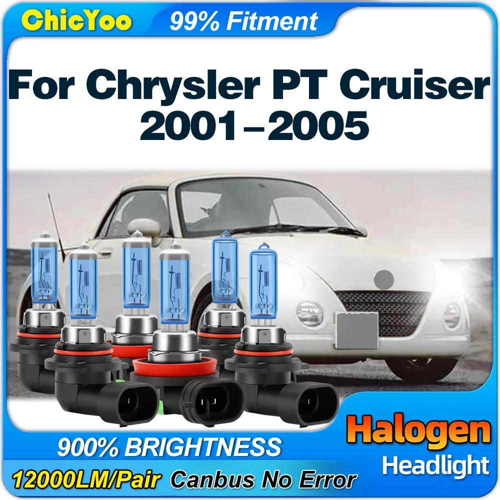 

300W Car Halogen Headlight Bulb 12V 6000K Fog Lights 30000LM Auto Lamp For Chrysler PT Cruiser 2001 2002 2003 2004 2005