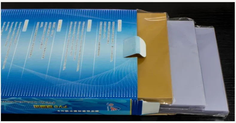 Gold Color ID Card Making Supplies Material Blank Inkjet Print PVC Sheets A4 50pcs 0.76mm Thick