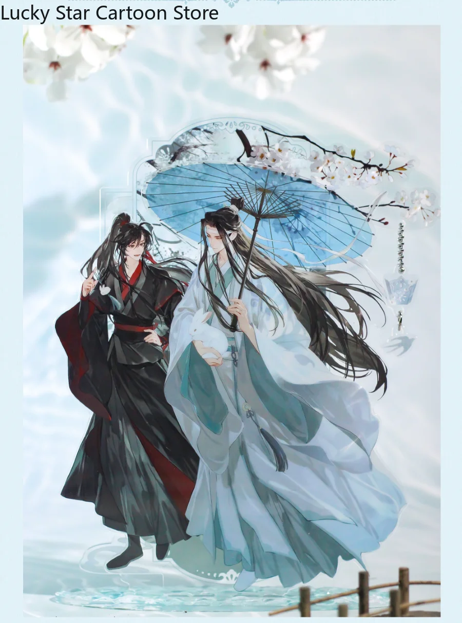 Oficial mo dao zu shi wei wuxian jiangnan rain série baji emblema shikishi cartão postal suporte acrílico original mdzs dia das bruxas