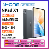 N-one NPad X1 MTK G99 8-Cores Tablet 10.95'' Android 13 Fast Charging 8600mAh MAX 16GB 128GB 2000*1200 FHD 4G LTE Support L1