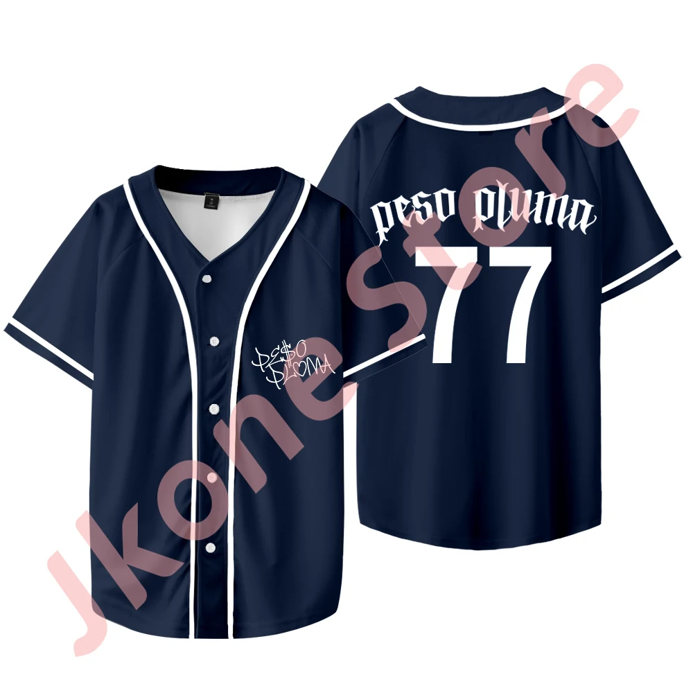 Peso Pluma 77 Jersey Exodo Tour Merch Baseball Jacket Cosplay Women Men Fashion Casual Short Sleeve Tee T-shirts