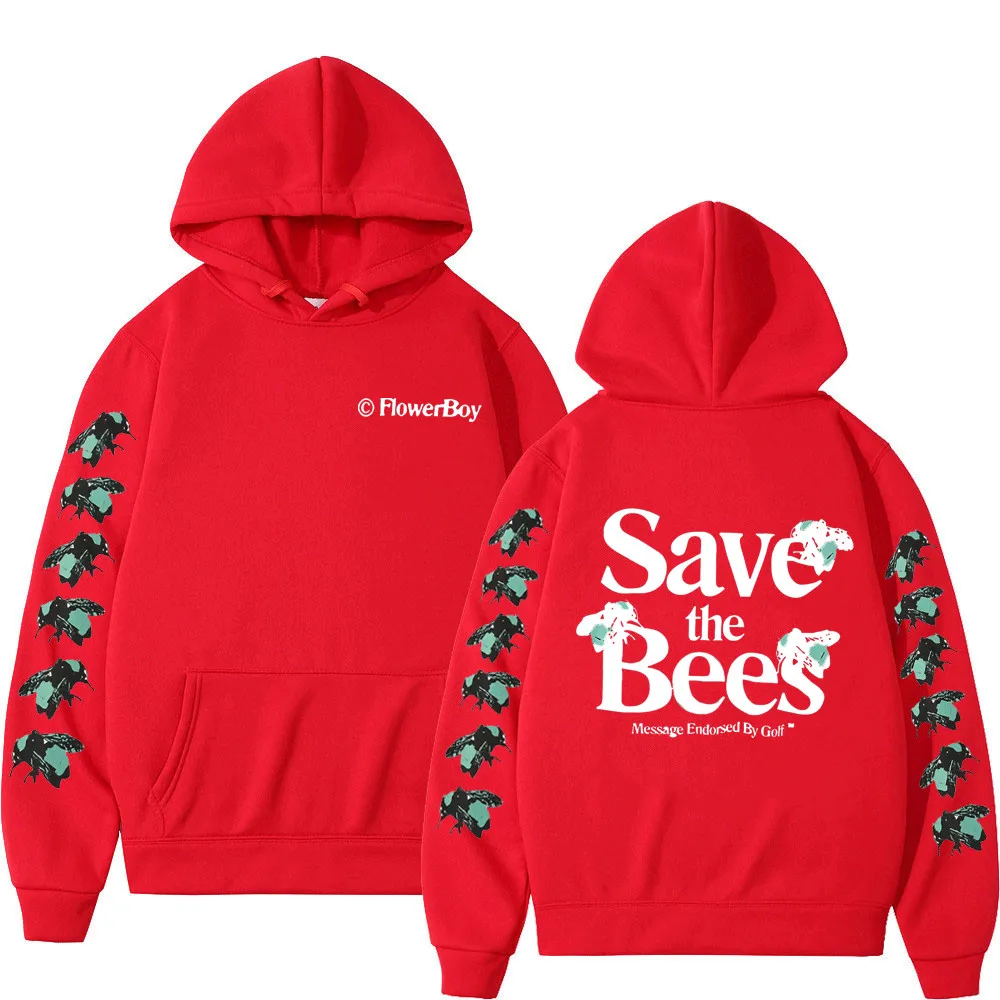 Tyler The Creator FlowerBoy Save The Bees Merch Hoodie Long Sleeve Women Men Hooded Sweatshirt GLOF Hip Hop Clothes