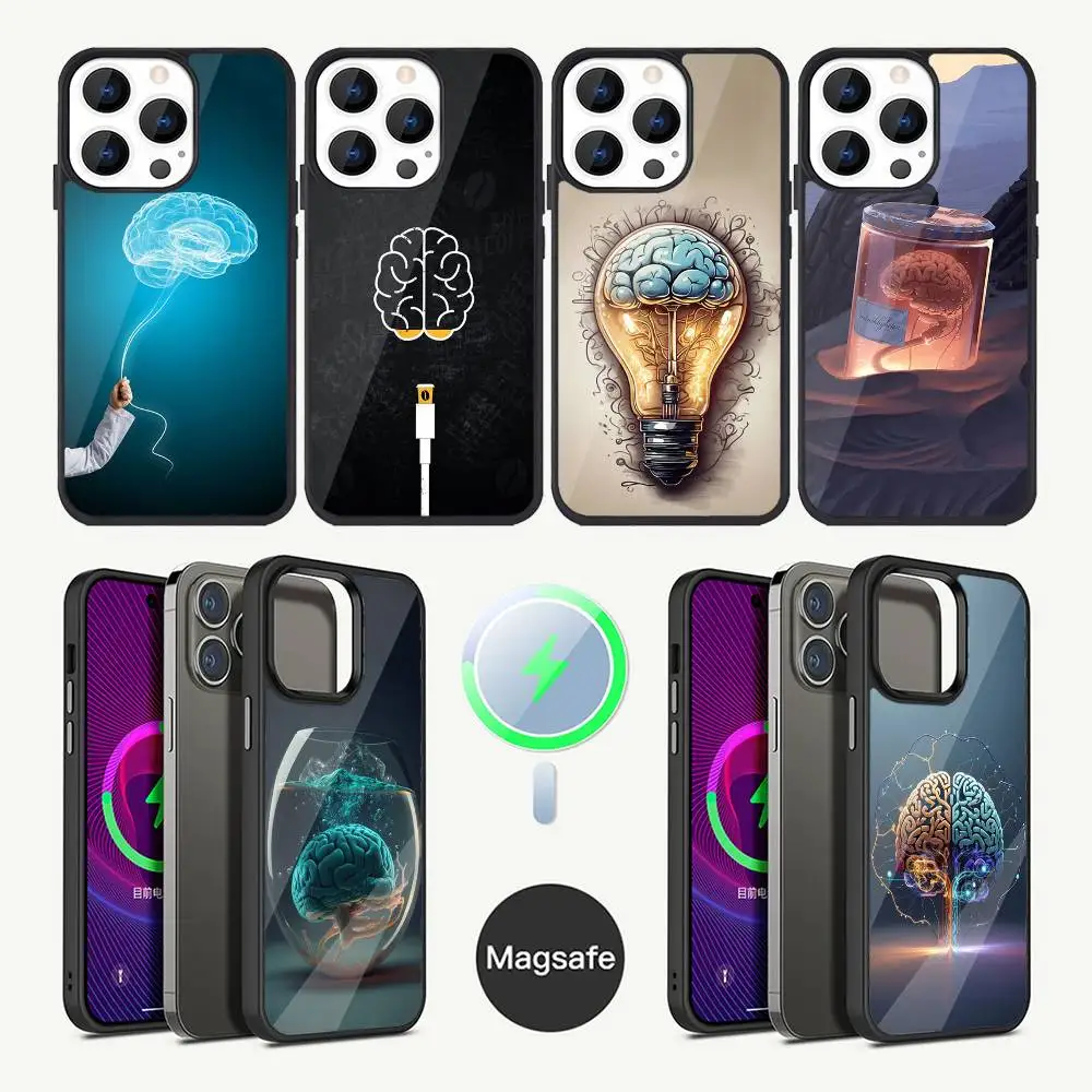 

Чехол для телефона Brain Art для iPhone 17,16,15,14,13,12,11,Plus,Pro, Max Mini Magsafe с магнитной беспроводной зарядкой