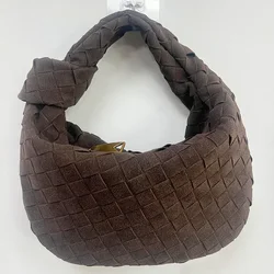 2024 New Knotting Handmade Matte Weaving Handbag Underarm Large Capacity Classic Multi Color Knotting Handbag Small Size