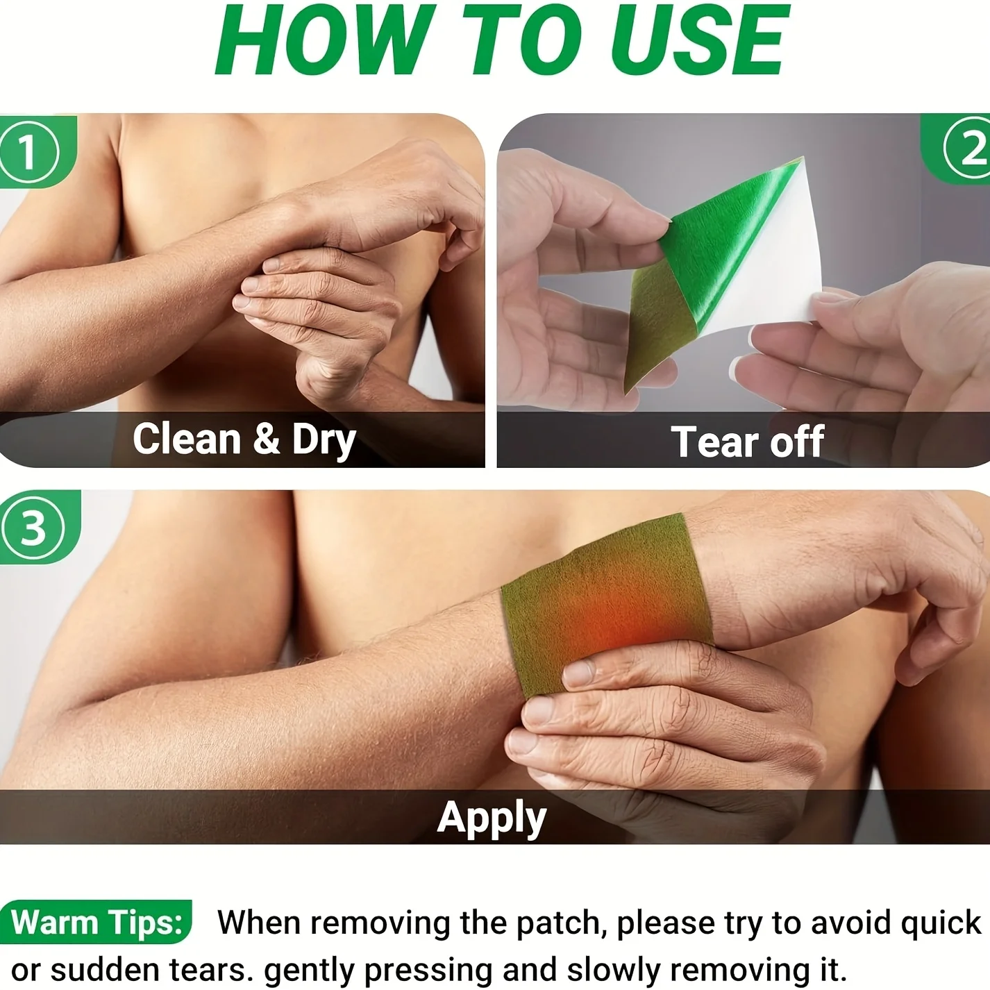 

10/50/100 шт. универсальных согревающих пластырей для шеи, плеч, спины, запястий, коленей и живота - для дома, офиса, спорта, путешествий