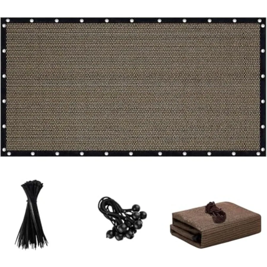 

90% Sun Shade Cloth with Grommets, 12 X 16 Feet Pergola Shade Cover, Mesh Tarp Sun Screen for Patio, Outdoor, Garden, Backyard