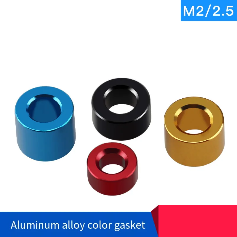 

M2.1 M2.6 M2.7 Aluminum Alloy Flat Washer Bushing Gasket CNC sleeve Non-threaded Stand-off Spacer For RC Model Part 20PCS