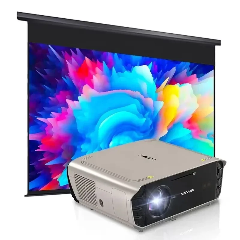 CAIWEI A9R Limited Time 30% Off 1350 ANSI 4k Daytime Proyector Churches LED Movie Projectors