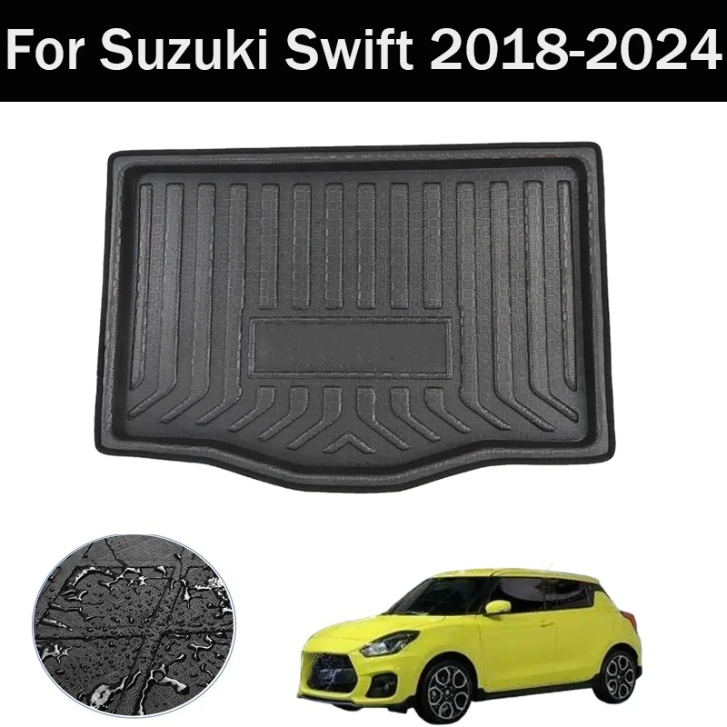 For Suzuki Swift 2018-2024 Door Sedan Rear Boot Cargo Liner Trunk Floor Mat Carpets Car Trunk Mat