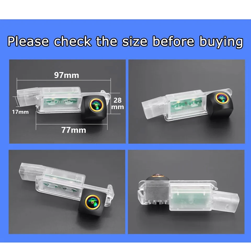 AHD 1080P CVBS Car Reverse Backup Rear View Camera For Golf Passat Seat Lbiza MK3/MK4/MK5 Toledo Altea XL Leon Track/Static Line - view 3
