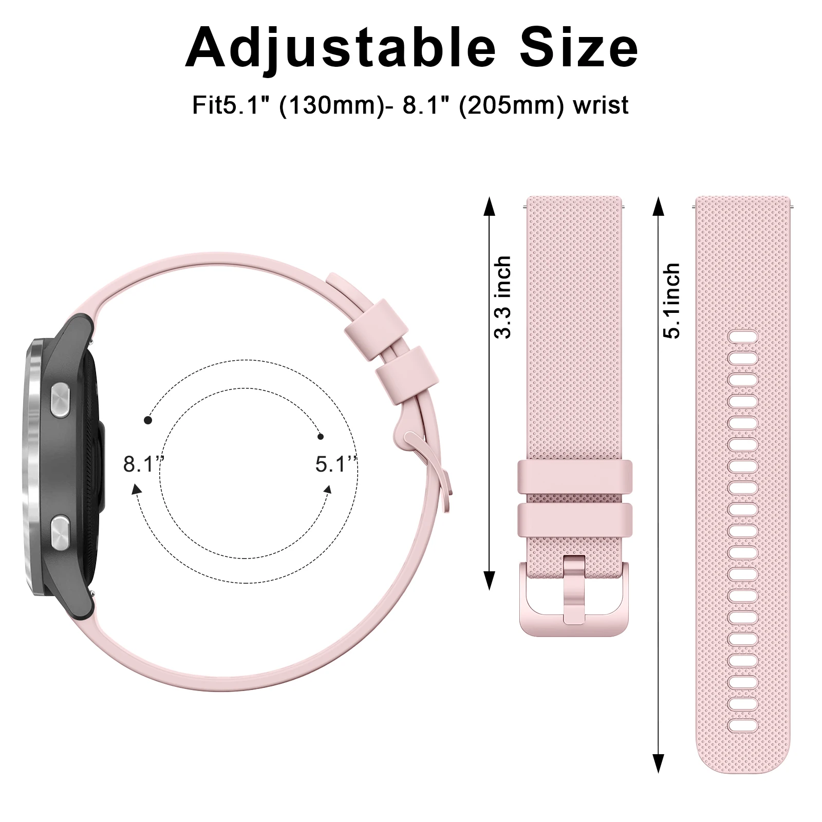 18mm Silicone Strap For Fossil Women\'s Gen 6 42mm/Gen 5E 42mm/Charter HR Band For Garmin Vivoactive 4S Venu 2S 40mm Bracelet