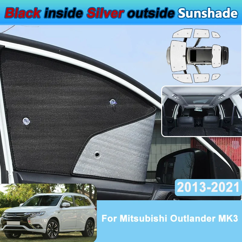 

For Mitsubishi Outlander MK3 2013-2021 Car Full Coverage Sunshade Windshield Anti-UV Sun Protection Heat insulation Accessories