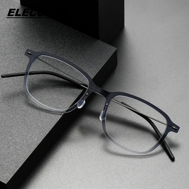 ELECCION Denmark Brand Glasses Frame Men and Women Lightweight Titanium Optical Myopia Eyeglasses Screwless Eyewear Frames 6510