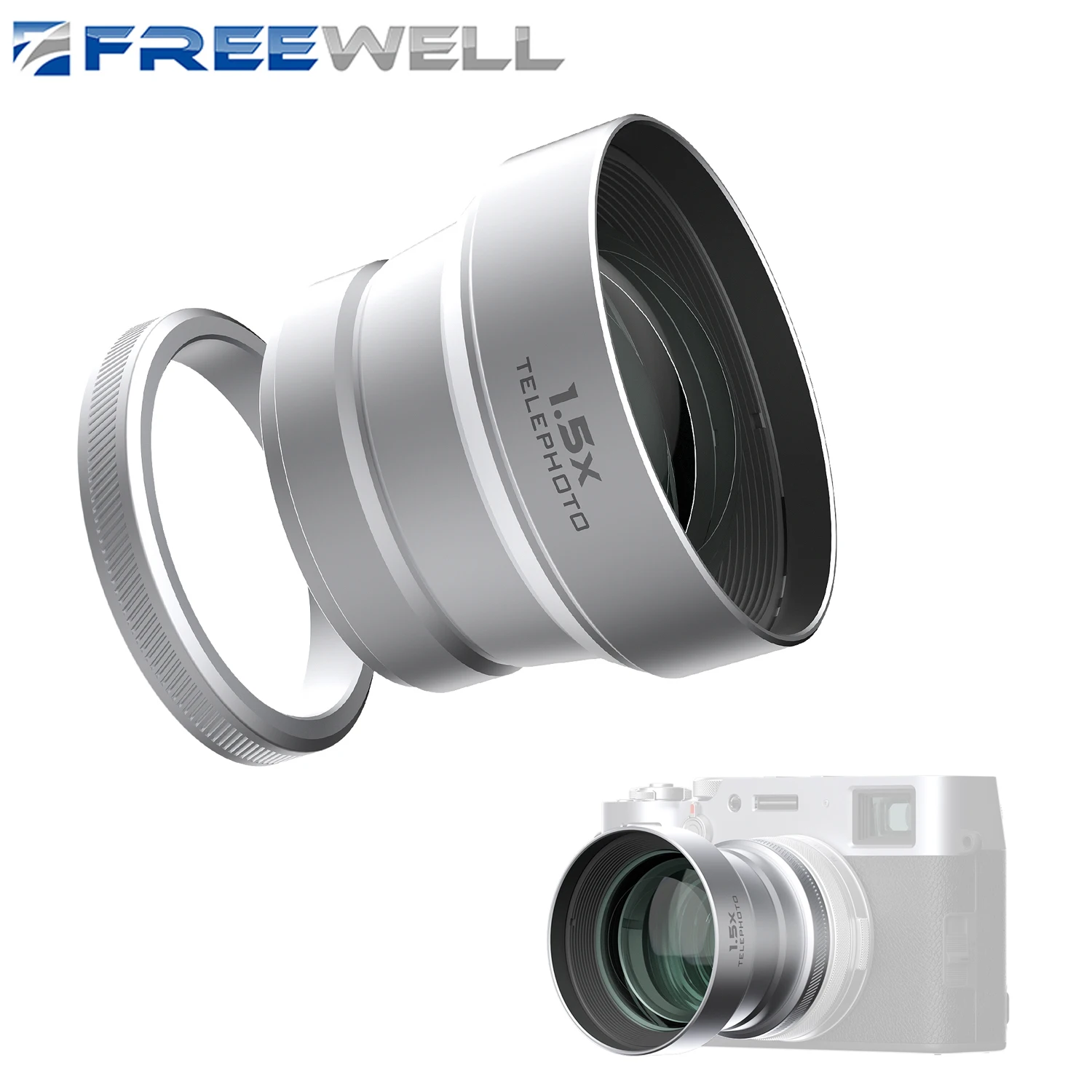 

Freewell New Style Fujifilm HD 1.5x Telephoto Lens for Fuji X100VI and X100V Cameras Photography Accessories