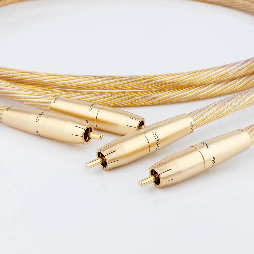 Nordost ODIN 2 Gold Hifi RCA Audio Cable XLR Balance Line 8N OFC Gold Plated Reference With RCA XLR Plug For Amplifier
