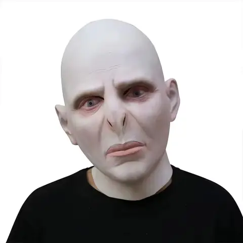 2025 Voldemort Mask Dobby The Elf Mask Hood Harry Movie Cos Horror Thriller Bald Latex Mask Halloween Mask For Adult