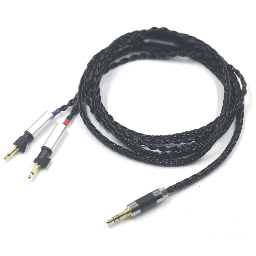 New Black 8 Core 7N OCC Earphone Cable For Abyss Diana v2 phi TC X1226lite Headphone Cable 1:1 Pin