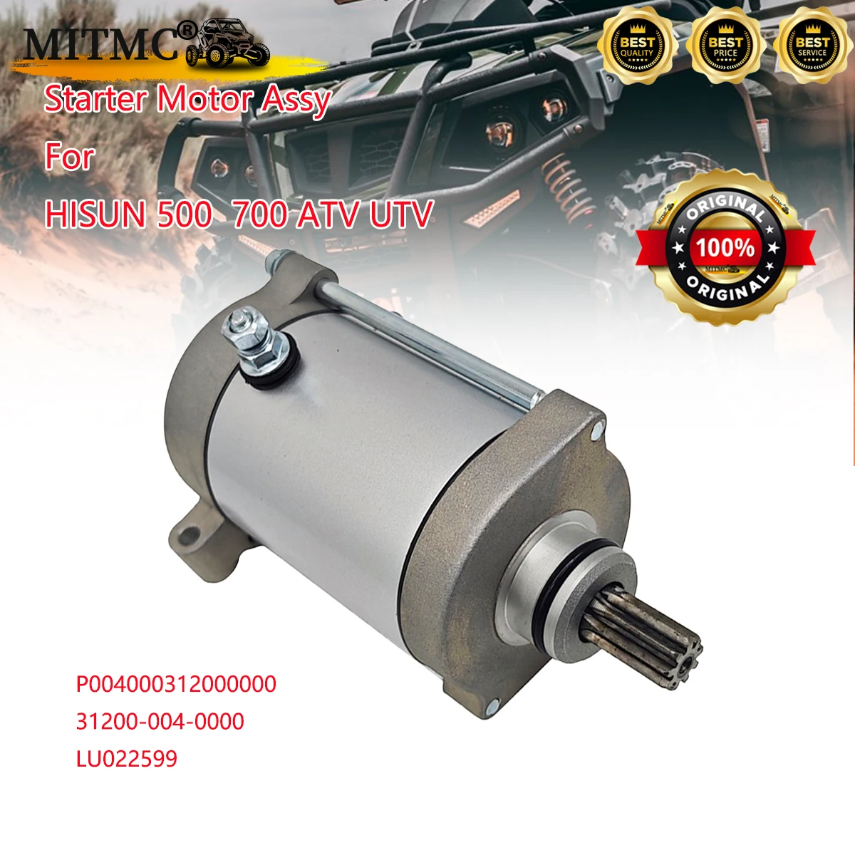 

Starter Motor Assy For HISUN 500/ 700cc ATV UTV HS CODE 31200-004000-0000 ERP CODE P004000312000000 LU022599