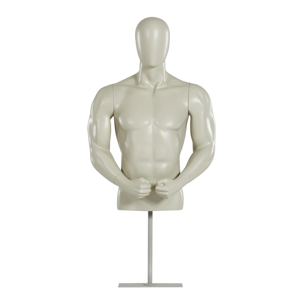 

Faceless Quality Mannequin Head Material Half Body Male Display