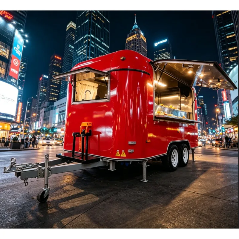 Customized Fully Equipped Full Restaurant Facility USA Food Trailer for Hot Dog Kitchen Equipment Food Carts