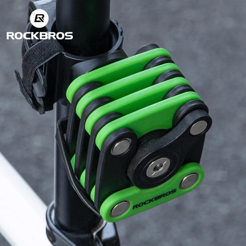

ROCKBROS Foldable Anti-theft Bicycle Lock Folding Lock MTB Road Bike Electric Bike Lock Chainstay Lock Portable Square Lock