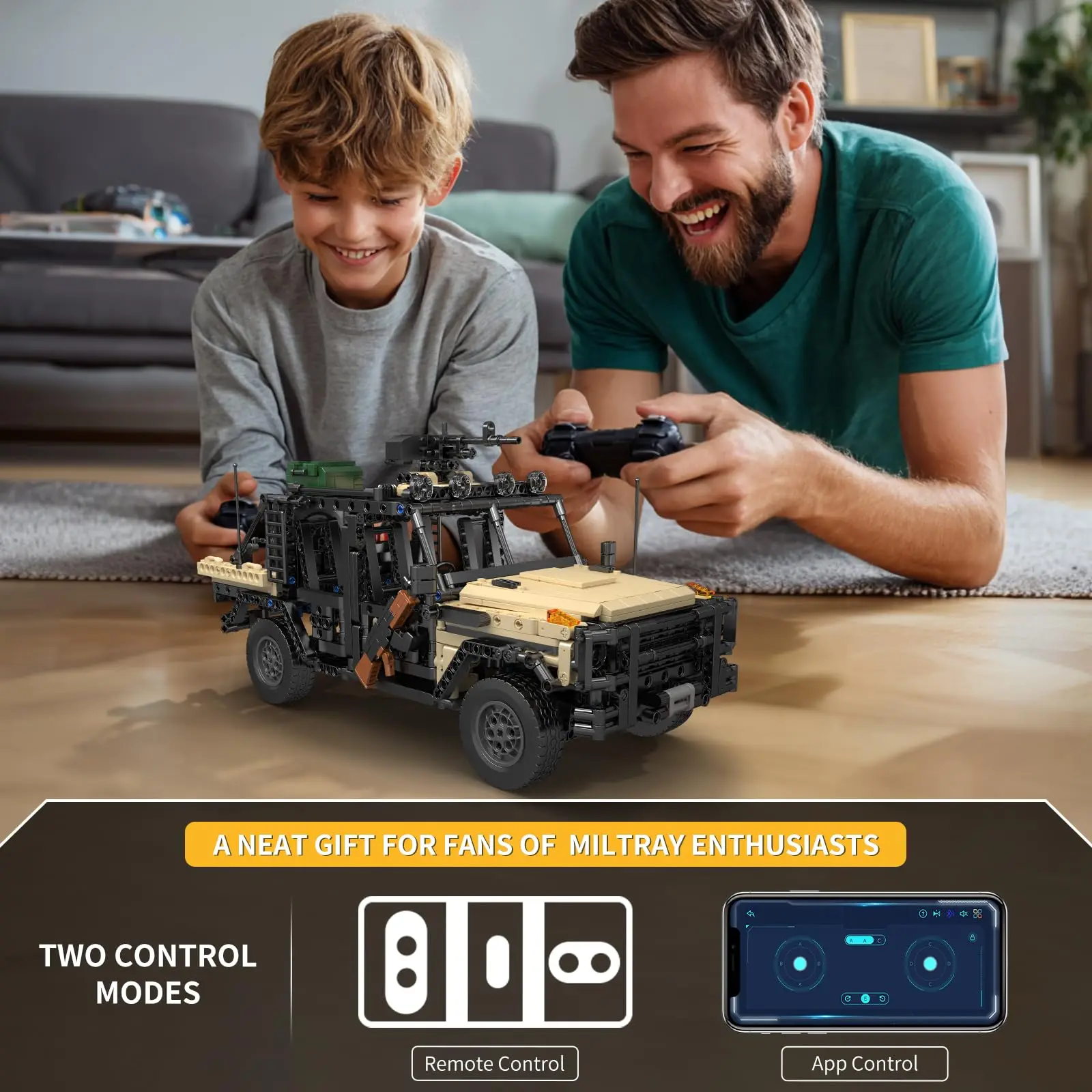 Mould King 20041/20042 Giocattoli per auto tecniche Il veicolo RC Caracal Building Blocks Assemblaggio Auto militare Mattoni Regalo di Natale per bambini