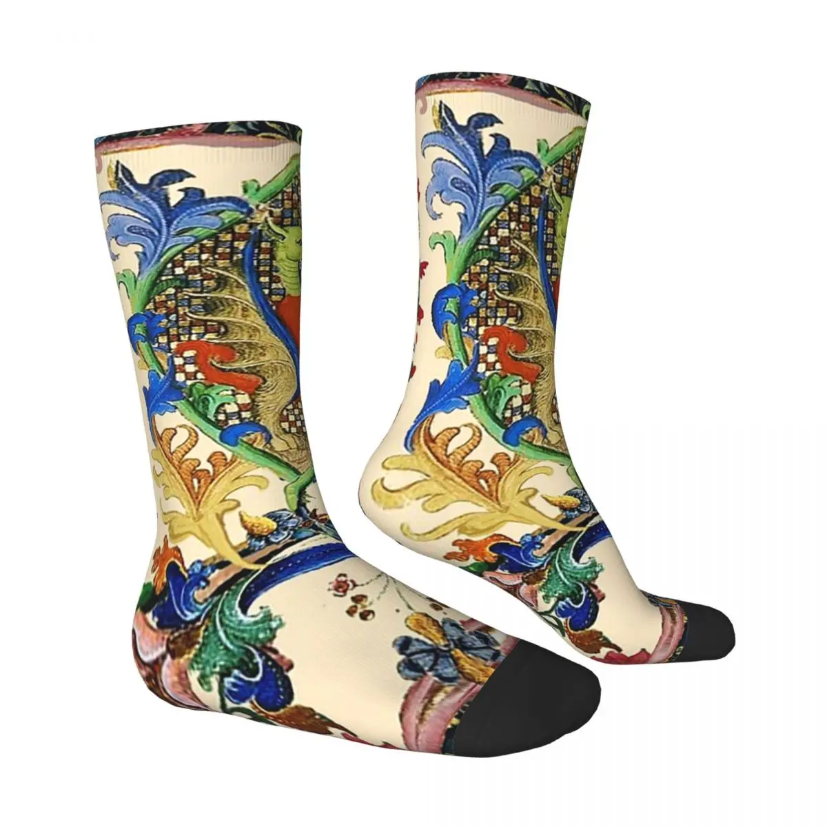 جميع المواسم غريبة القرون الوسطى Bestiary صنع الموسيقى الجوارب Harajuku طاقم الجوارب جوارب مضحكة للرجال النساء هدايا عيد الميلاد