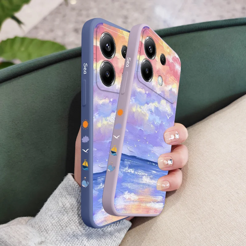 Sky Painting Phone Case For Xiaomi Poco X6 F6 M6 M5 M5S F5 X5 F4 X4 M4 F3 M3 X3 Pro 4G 5G GT Silicone Cover