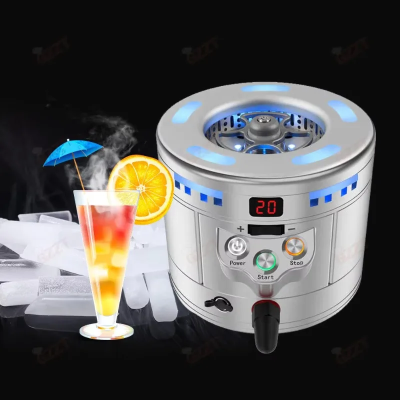

Portable Mini Dry Ice Maker Food Grade to Make Atmosphere Smoke Cup Froster Frozen Glass Drink Cup to Enhance Taste of Wine