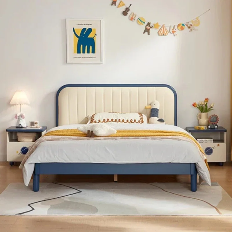 

Wood Frame Childrens Bed Boys Girls Single Apartment Childrens Bed Simple White Camas Moderrnas Inteligentes Home Furniture