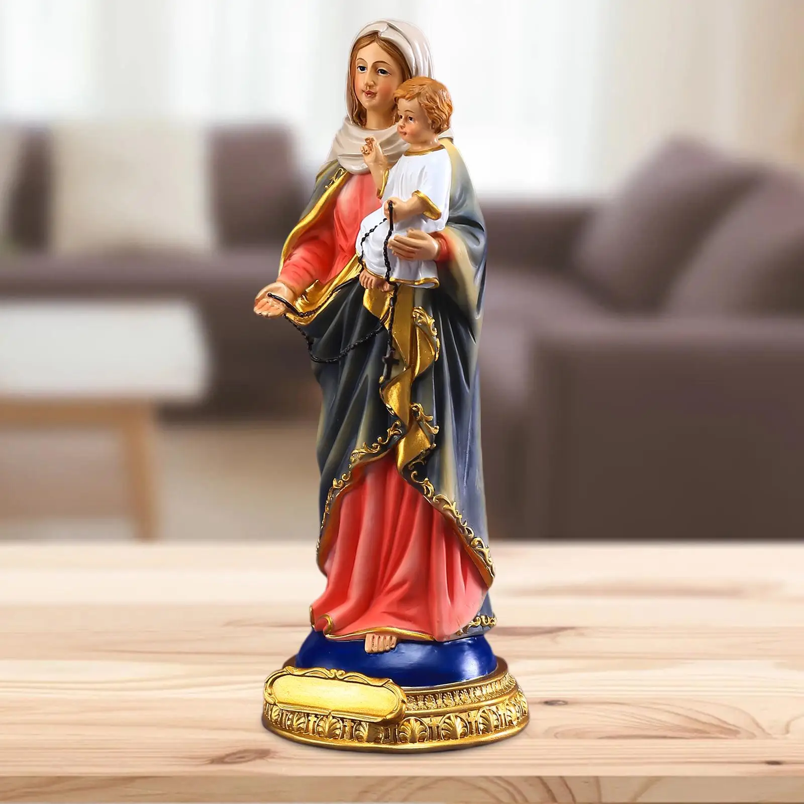 

Resin Statue Figurine Sculpture Desk Display Art Religious Craft Collection