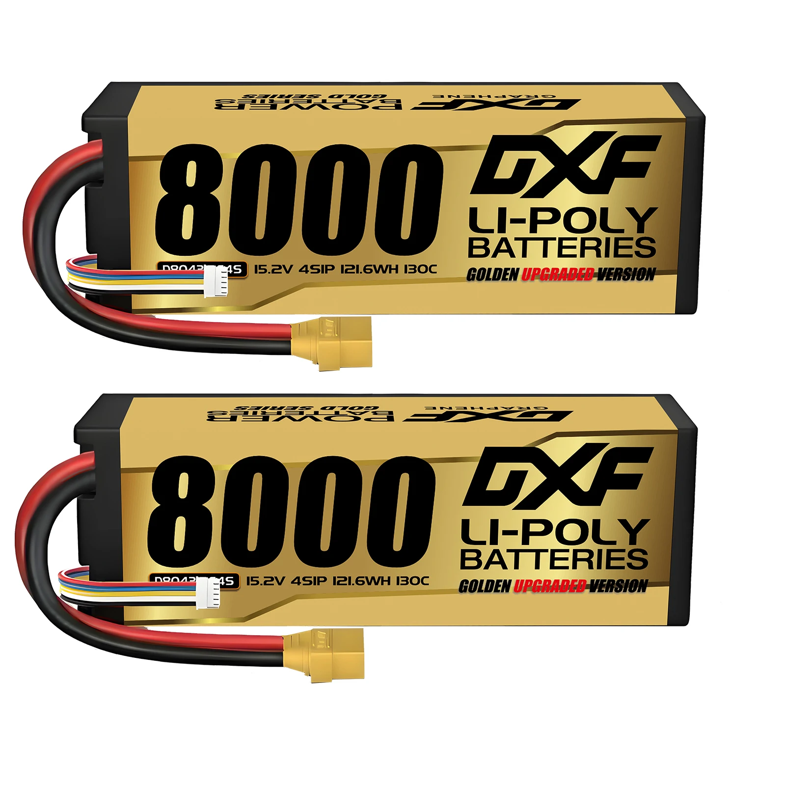 DXF 4S Lipo Batterie 15,2V 130C 8000mAh Lipo Batterie mit EC5 Stecker Hardcase Batterie Für RC Auto Boot Lkw Flugzeug UAV RACING