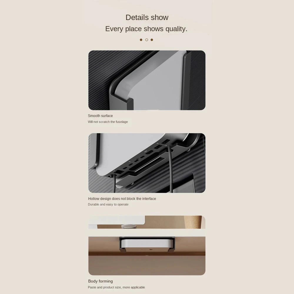 Soporte de escritorio de aleación de aluminio para Mac Mini funda protectora soporte Vertical de refrigeración para ordenador portátil montado en la pared/soporte inferior de mesa