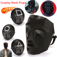 Korean TV Cala mari Game Cosplay Mask Props Square Circle Triangle Pattern Full Face Party Masks Adult Costume Masks for Adults