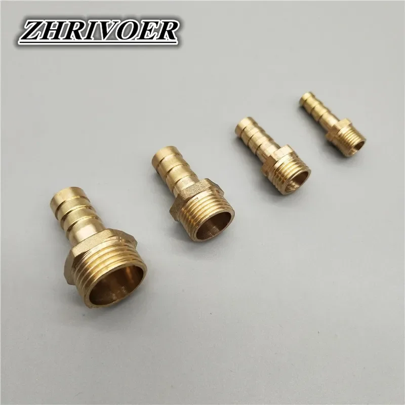 

Hose Barb Tail 6/8/10/12/14/16/19/25MM Brass Pipe Fitting 1/8" 1/4" 3/8" 1/2" 1" BSP Male Connector Joint Copper Coupler Adapter