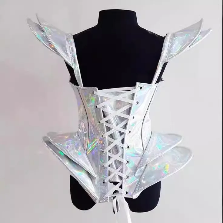 

Cool Future Technology Style Body Shaper Opening Singer Interactive Performance Costume Electronic Music Festival Stage