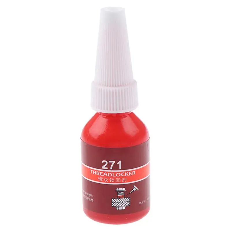 Threadlocker Gel Heavy Duty Locktight Thread Locker 271 Anaerobic Glue Anaerobic Fasteners Oil Tolerant High-Temp Anaerobic 10ml