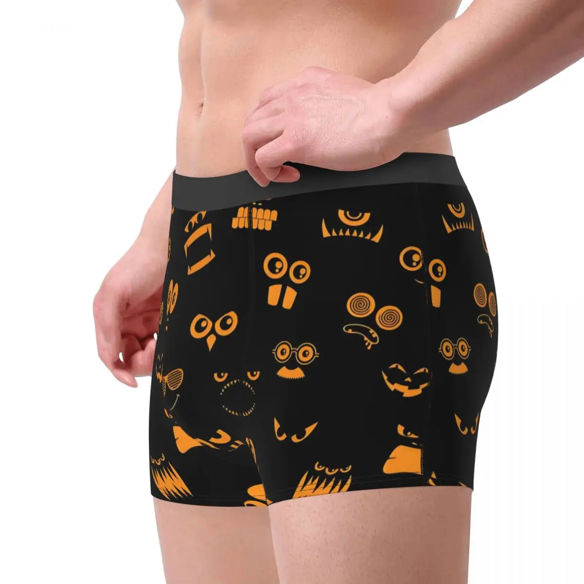 Personalizado assustador monstro olhos no escuro festa de halloween oco boxers shorts cuecas masculinas moda cuecas