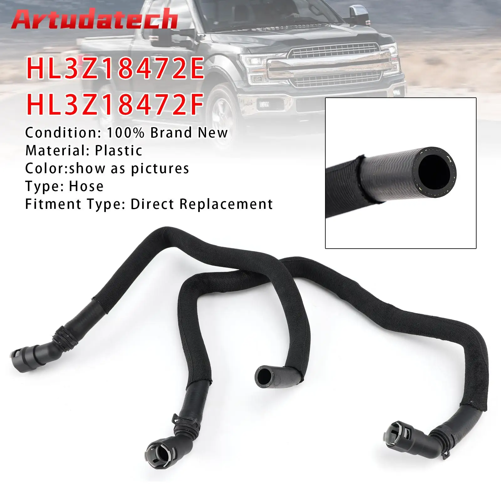 

Artudatech 2PCS HVAC Heater Water Hose Inlet-Outlet HL3Z18472E For Ford F150 2017 2018 2019 2020