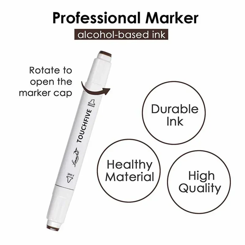 Imagem -05 - Skin Tone Dual Headed Marker Grupo Pintura Desenho Highlighter Material de Arte Escolar para Artista Papelaria Coreano Cores 12 Cores 24 Cores 30 Cores